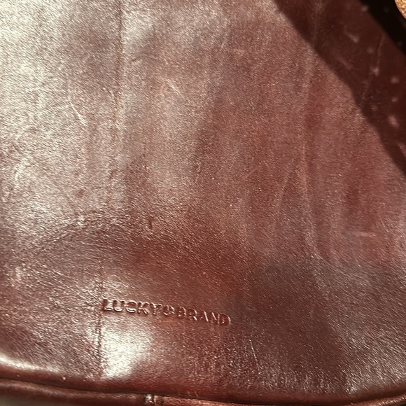 Lucky Brand woven braid brown leather shoulder bag. - Picture 12 of 12